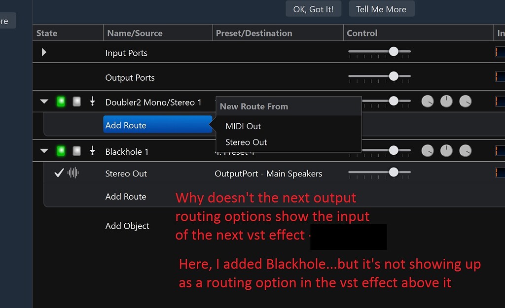 Output for next VST not showing up Cantabile Community