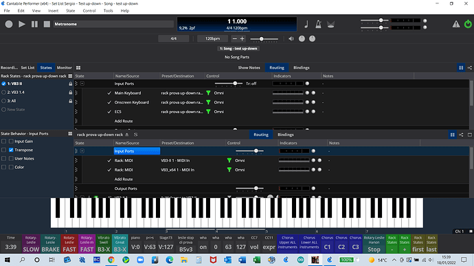 test up-down states rack