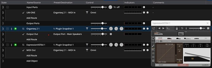 Cantabile Expression Pedal Routing