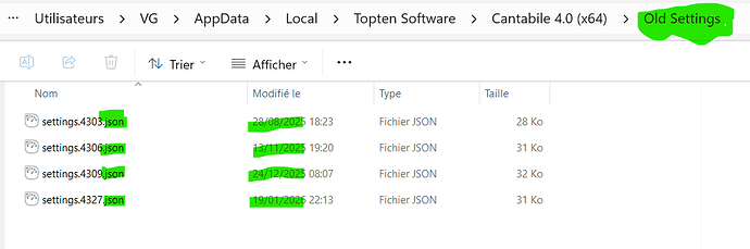 Old Settings Folder Cantabile