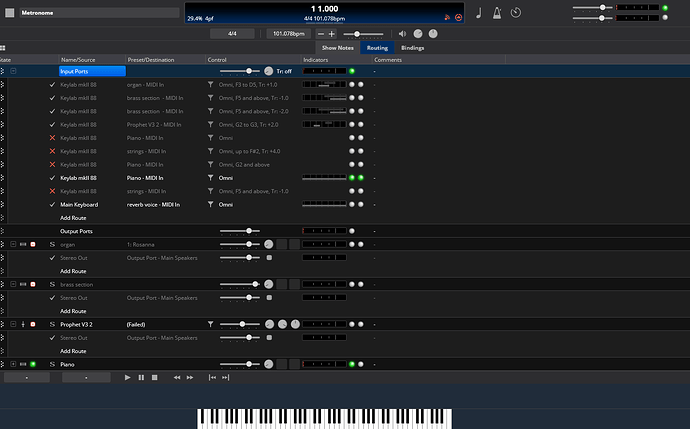 cantabile midi issue