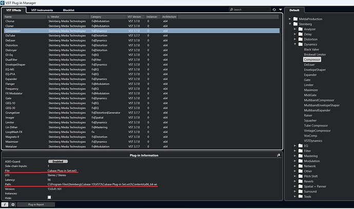 Steinberg FX VST files data